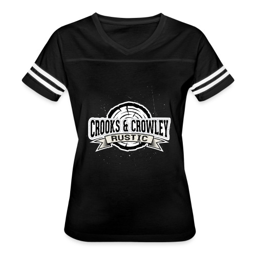 Crooks and Crowley Rustic - Women's V-Neck Football Tee
