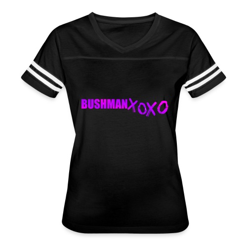 BUSHMAN XOXO - Women's V-Neck Football Tee