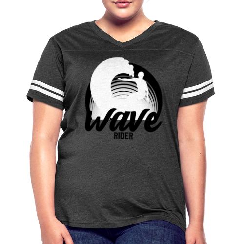 Wave Rider - Women's V-Neck Football Tee