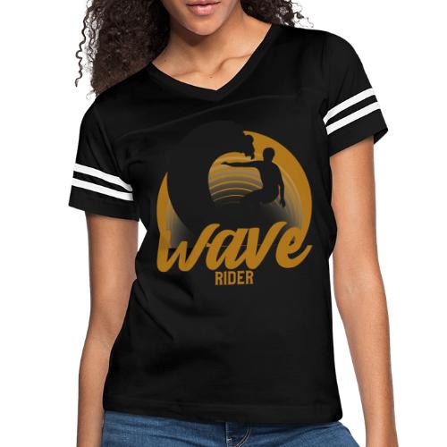 Wave Rider - Women's V-Neck Football Tee
