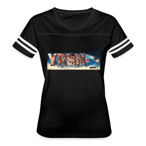 YRBN'S Merch - Women's V-Neck Football Tee