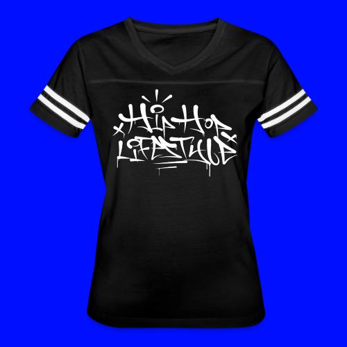 Hip Hop Lifestyle Graffiti Tag - Women's V-Neck Football Tee