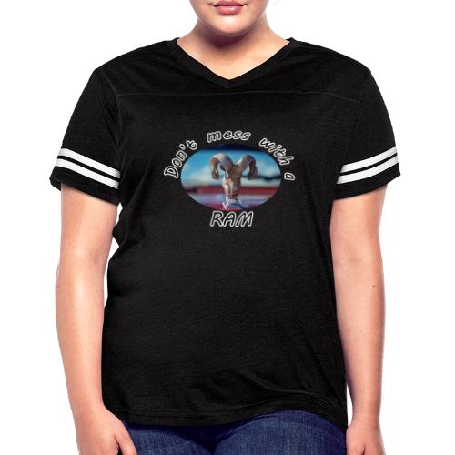 Don’t Mess with a RAM - Women's V-Neck Football Tee