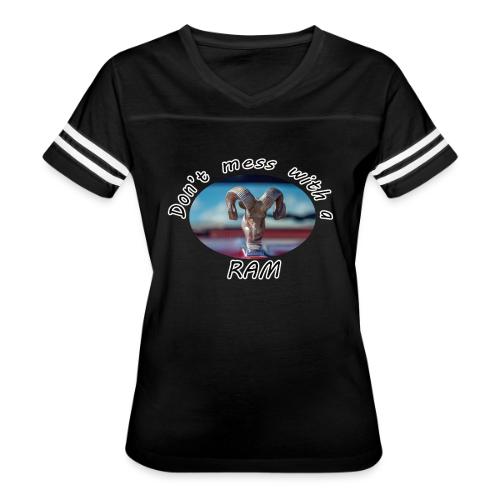 Don’t Mess with a RAM - Women's V-Neck Football Tee