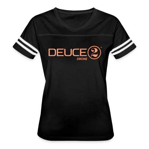 Deuce Drone Full Logo - Women's V-Neck Football Tee