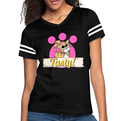 TomoTees Tasty - Women's V-Neck Football Tee