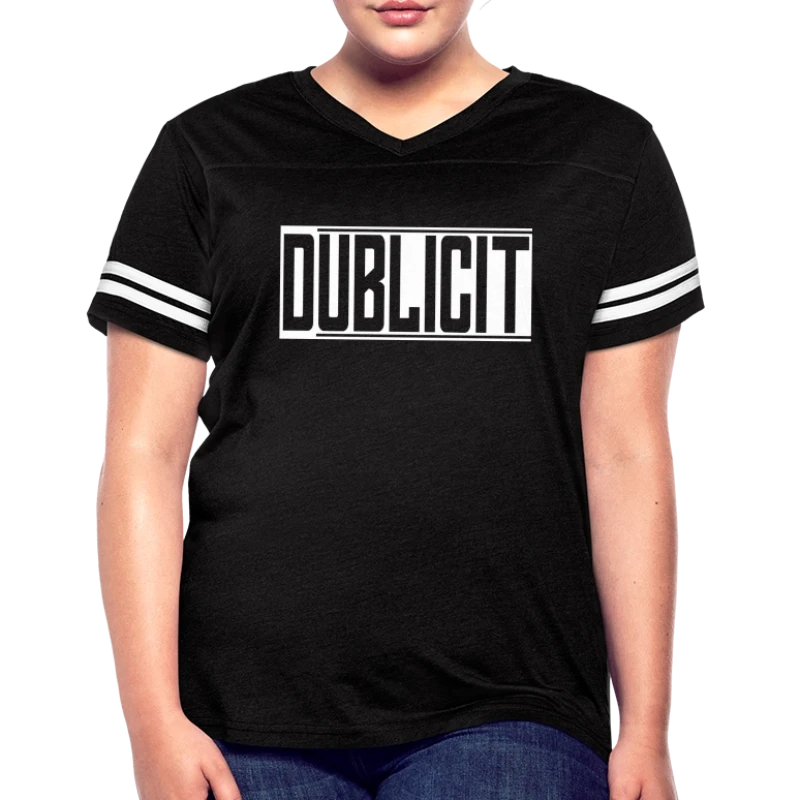 Dublicit - Women's V-Neck Football Tee