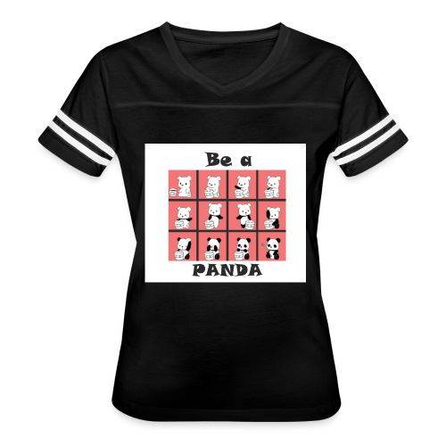 BE A PANDA - Women's V-Neck Football Tee