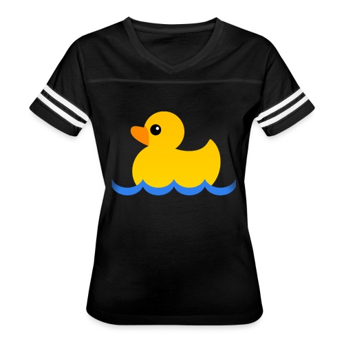 Hubs by Mozilla Duck in water - Women's V-Neck Football Tee