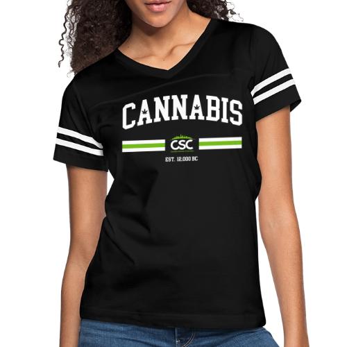 Cannabis Origins - Women's V-Neck Football Tee
