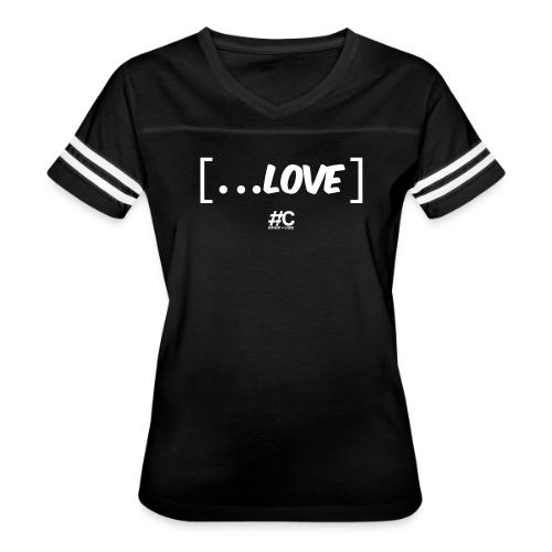 spread love - Women's V-Neck Football Tee