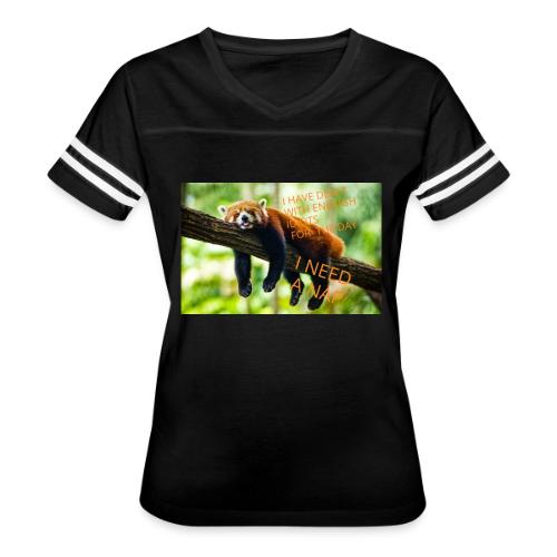 Fox napping meme - Women's V-Neck Football Tee