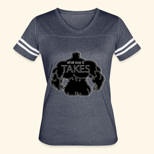 wat ever it takes - Women's V-Neck Football Tee