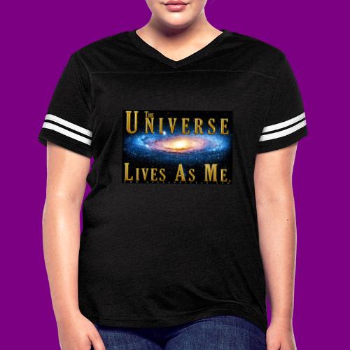 The Universe Lives As Me. - Women's V-Neck Football Tee