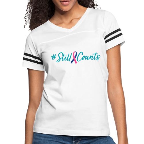 Your Baby #StillCounts (Customizable!) - Women's V-Neck Football Tee