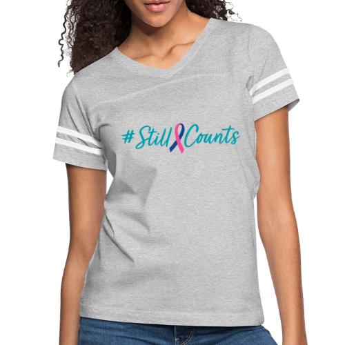Your Baby #StillCounts (Customizable!) - Women's V-Neck Football Tee