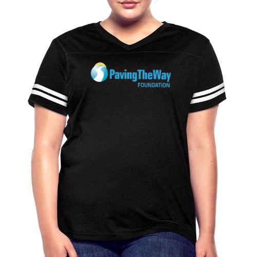 PTWF logo - Women's V-Neck Football Tee