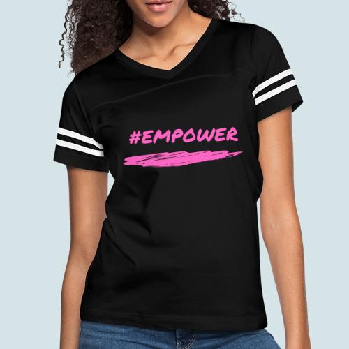 Pink Power - Women's V-Neck Football Tee