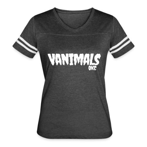 Vanimals WH Support - Women's V-Neck Football Tee