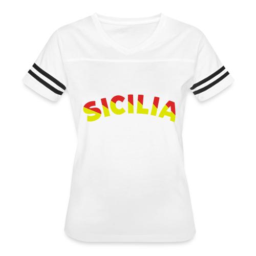 SICILIA - Women's V-Neck Football Tee
