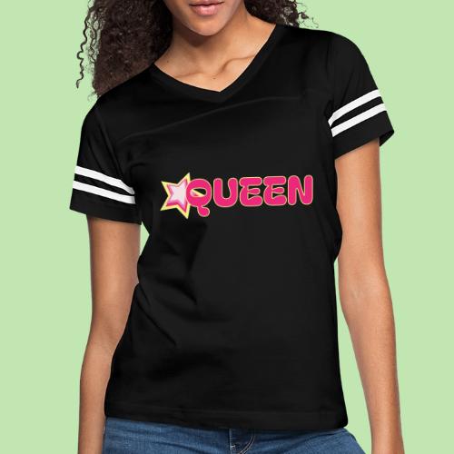 queen high resolution logo transparent 1 - Women's V-Neck Football Tee