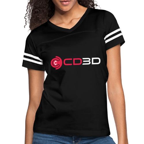 CD3D Transparency White - Women's V-Neck Football Tee