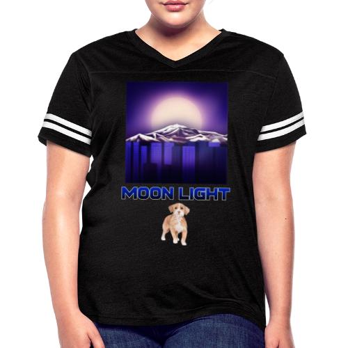 Moon Light - Women's V-Neck Football Tee