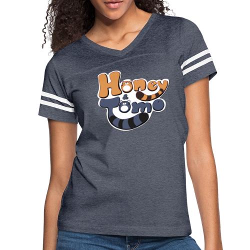 Honey and Tomo Logo - Women's V-Neck Football Tee