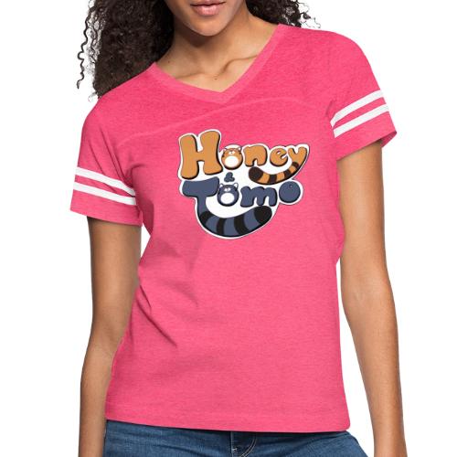 Honey and Tomo Logo - Women's V-Neck Football Tee