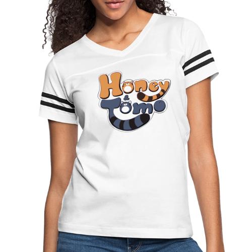 Honey and Tomo Logo - Women's V-Neck Football Tee