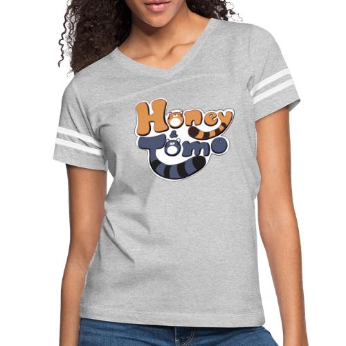 Honey and Tomo Logo - Women's V-Neck Football Tee