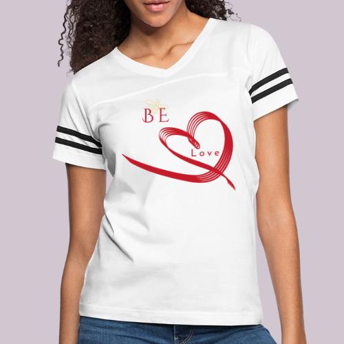 BE LOVE - Women's V-Neck Football Tee