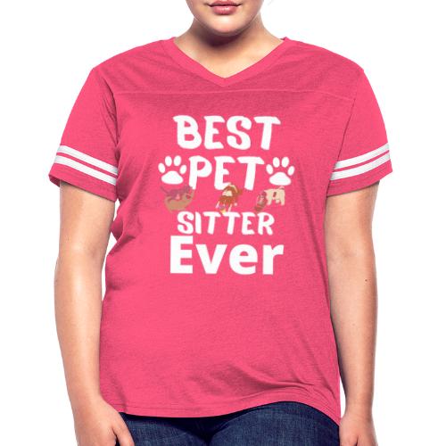 Best Pet Sitter Ever Funny Dog Owners For Doggie L - Women's Vintage Sports T-Shirt