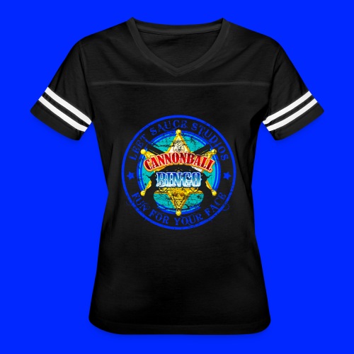 Vintage Cannonball Bingo Badge Blue - Women's Vintage Sports T-Shirt