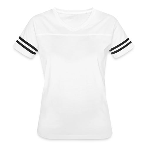 White Logo Collection - Women's V-Neck Football Tee