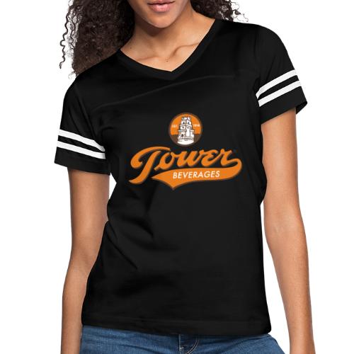 Tower Logo - Women's V-Neck Football Tee