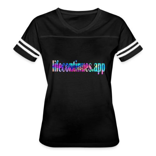 Lifecontinues.app1 - Women's V-Neck Football Tee