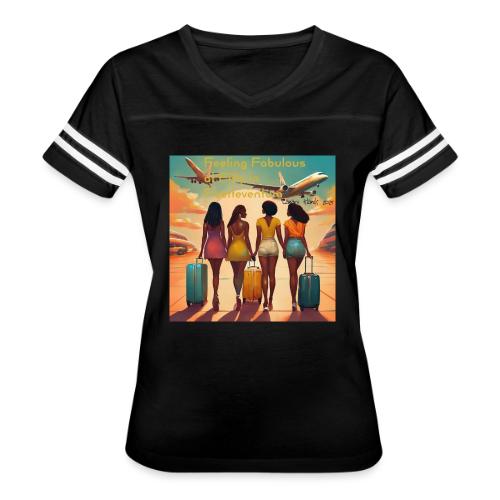 Mrs. S Good Girlfriends Retreat Feeling Fabulous - Women's V-Neck Football Tee