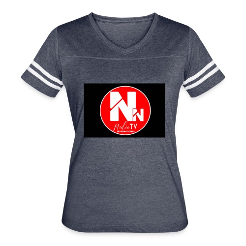logo NN MEDIA TV - Women's V-Neck Football Tee