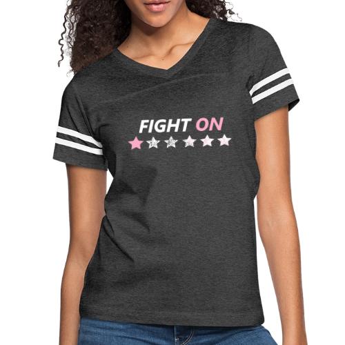 Fight On (White font) - Women's V-Neck Football Tee