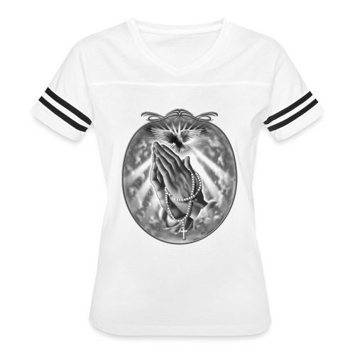 Praying Hands by RollinLow - Women's Vintage Sports T-Shirt