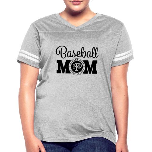 MPLL Baseball Mom Graphic Black - Women's V-Neck Football Tee
