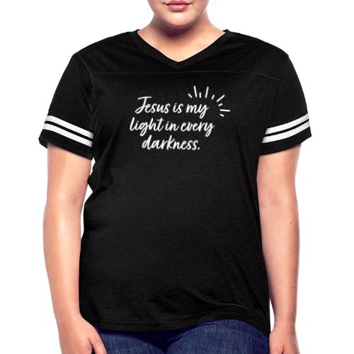Jesus is my light - Women's V-Neck Football Tee
