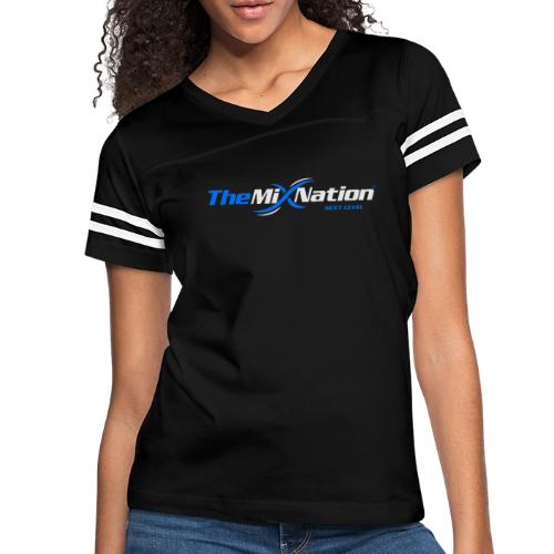 TheMixNation Logo - Women's V-Neck Football Tee