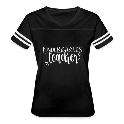 Kindergarten Teacher Teacher T-Shirts - Women's V-Neck Football Tee