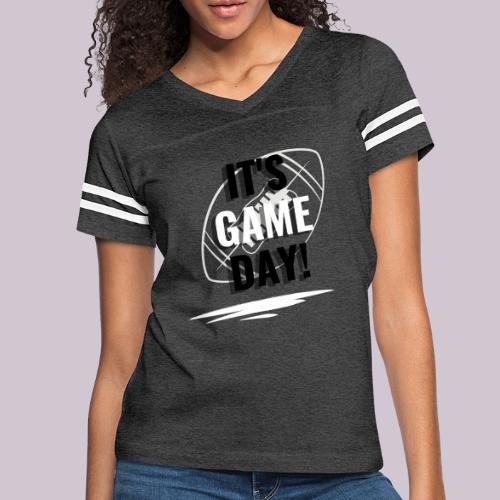 It's Game Day Football - Women's V-Neck Football Tee