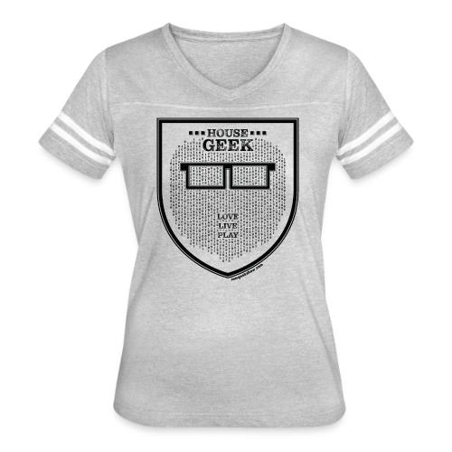 House Geek - Women's V-Neck Football Tee