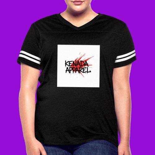 Kenada Apparel graffiti splash - Women's V-Neck Football Tee