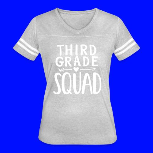 Third Grade Squad Teacher Team T-Shirts - Women's V-Neck Football Tee