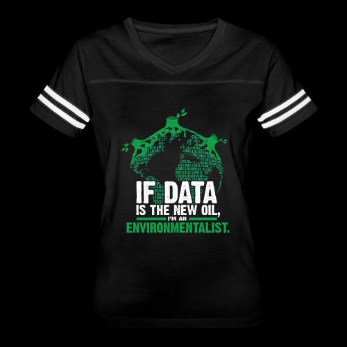 Data Environmentalist - Women's V-Neck Football Tee